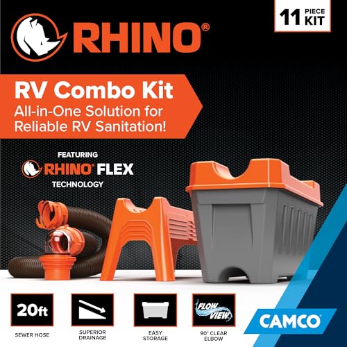Camco Camco Rhino Ultimate 20' RV Sewer Hose Kit — All-in-One Sewer Hose Solution — 11-Piece Combo Kit - Outdoor Depot