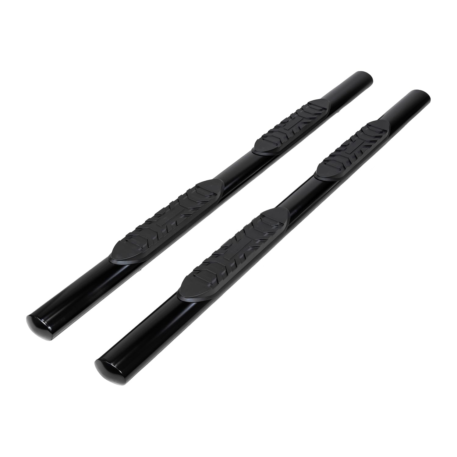 Trailfx TrailFX Nerf Bars for Ford F-150 SuperCrew 2015-2025 Black Steel 4 Inch Oval Straight Side Steps - Outdoor Depot
