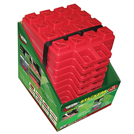 Valterra Valterra A10-0918 Stackers Multi-Use RV Leveling Pads (Pack of 10) , Red - Outdoor Depot