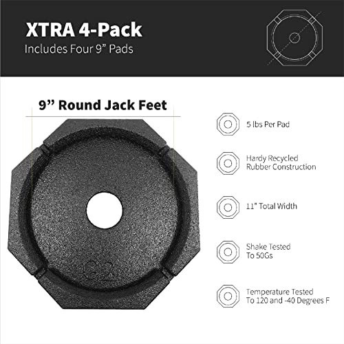 SnapPad SnapPad Xtra (4-Pack) | Four-Point RV Leveling System Featuring 9” Round Jack Feet | Adds 61% - Outdoor Depot