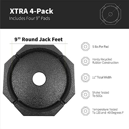SnapPad SnapPad Xtra (4-Pack) | Four-Point RV Leveling System Featuring 9” Round Jack Feet | Adds 61% - Outdoor Depot