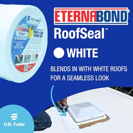EternaBond EternaBond RoofSeal White 4" x50' MicroSealant UV Stable RV Roof Seal Repair Tape | 35 mil Total - Outdoor Depot