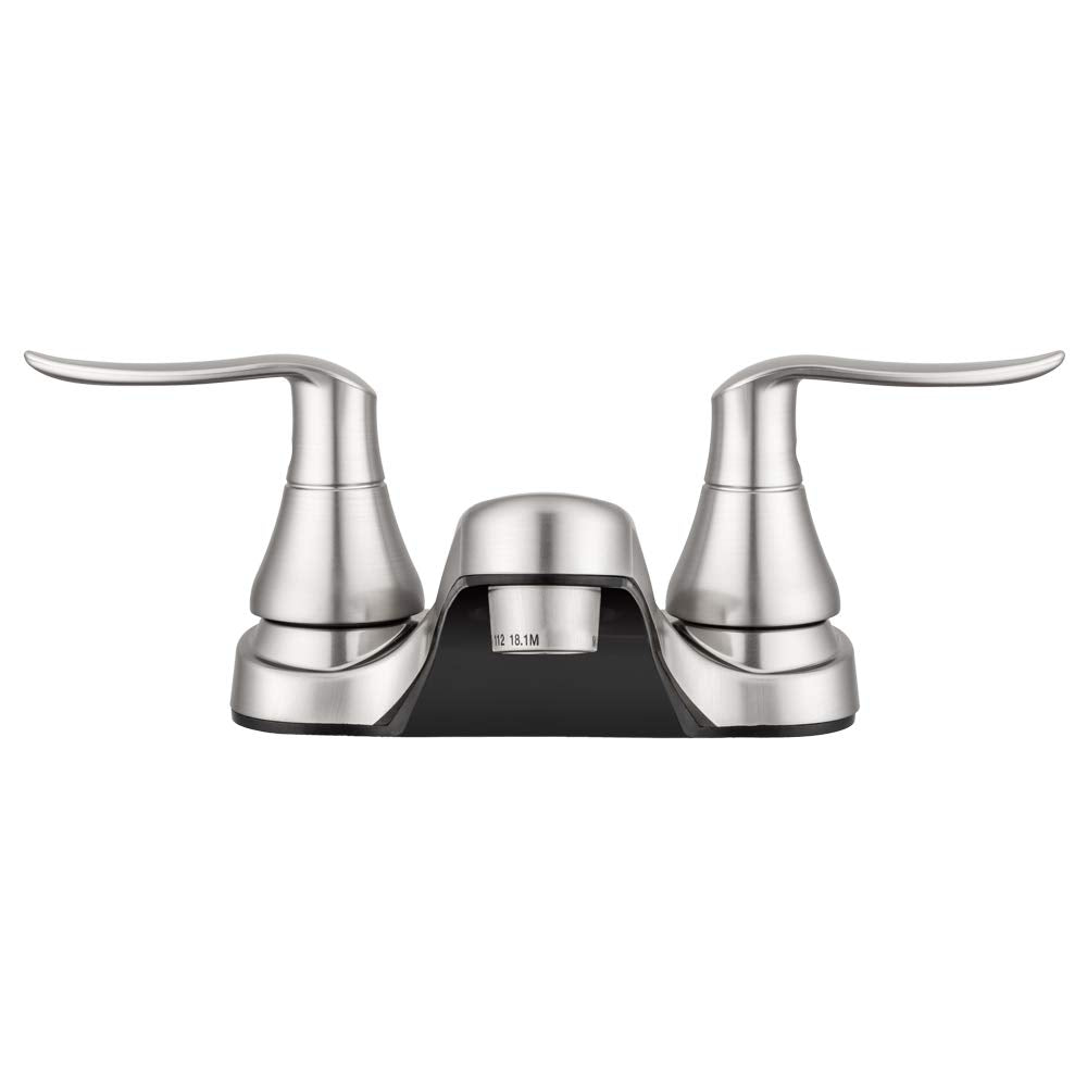 Dura Faucet Dura Faucet DF-PL700LH-SN RV Bathroom Faucet with Winged Levers (Satin Nickel) - Outdoor Depot