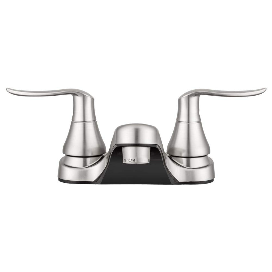 Dura Faucet Dura Faucet DF-PL700LH-SN RV Bathroom Faucet with Winged Levers (Satin Nickel) - Outdoor Depot