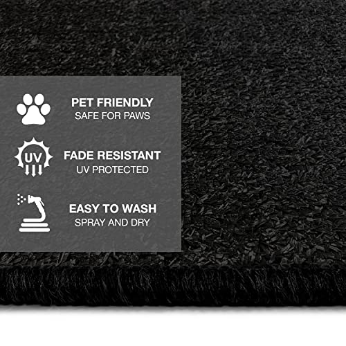 Prest-O-Fit Prest-O-Fit 2-1072 Wraparound + Plus RV Step Rug Black 20 In. Wide - Outdoor Depot