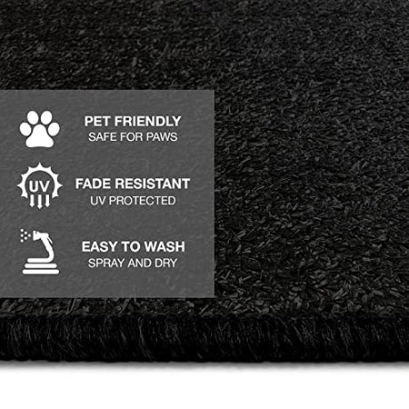 Prest-O-Fit Prest-O-Fit 2-1072 Wraparound + Plus RV Step Rug Black 20 In. Wide - Outdoor Depot