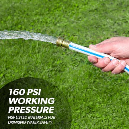 Valterra Valterra W01-6300 AquaFresh High Pressure Drinking Water Hose - 5/8" x 25', White - Outdoor Depot
