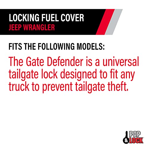 Pop & Lock Pop & Lock Universal Black Tailgate Lock, Key Lock, PL9900, The Gate Defender, Truck Theft - Outdoor Depot