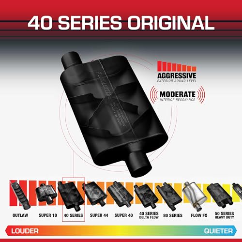 Flowmaster Flowmaster 40 Series Original Chambered Muffler – 3.00" Offset In / 3.00" Center Out – Aggressive - Outdoor Depot