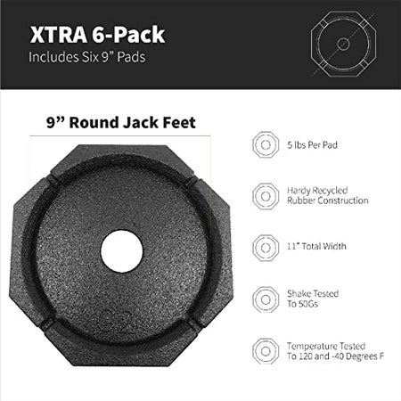 SnapPad SnapPad Xtra RV Leveling Pads - Permanent Jack Stabilizers for RVs - 9" Round Leveling Jack Pads for - Outdoor Depot