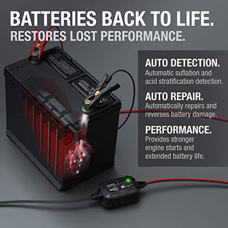 NOCO NOCO GENIUS2: 2A 6V/12V Smart Battery Charger – Automatic Maintainer, Trickle Charger & Desulfator with - Outdoor Depot
