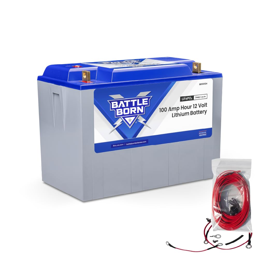Battle Born Batteries 100Ah 12V Heated Lithium-Ion (LiFePO4) RV, Marine, Solar, & Off Grid Battery - - Outdoor-Depot.us