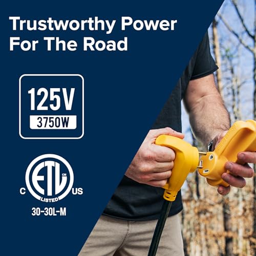 Camco Camco PowerGrip 25-Ft 30 Amp RV Extension Cord w/Locking End - Features NEMA TT-30P Male & - Outdoor Depot