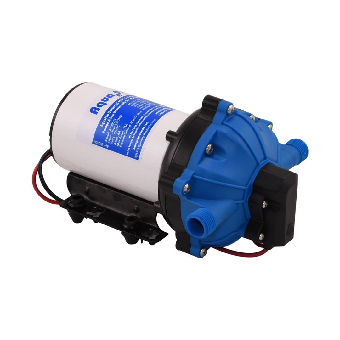 Aquapro Aqua Pro Water Pump 21863, Self-Priming, 5.5 Gpm 12V, Thermal Overload Protection, with 50 Mesh - Outdoor Depot
