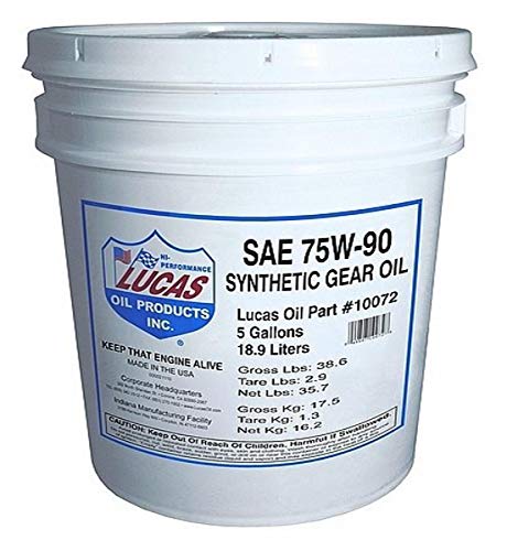 Lucas Oil Lucas Oil 10072 SAE 75W-90 Synthetic Transmission and Differential Lube - 5 Gallon Pail - Outdoor Depot