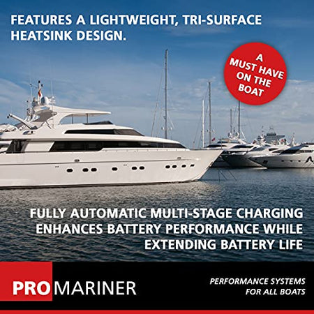 ProMariner ProMariner 44021 ProSport HD Waterproof Marine Battery Charger, 20 Amp, 3 Bank - Outdoor Depot