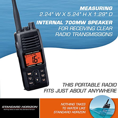 STANDARD HORIZON Standard Horizon HX380 1.5" Standard Handheld VHF - Outdoor Depot