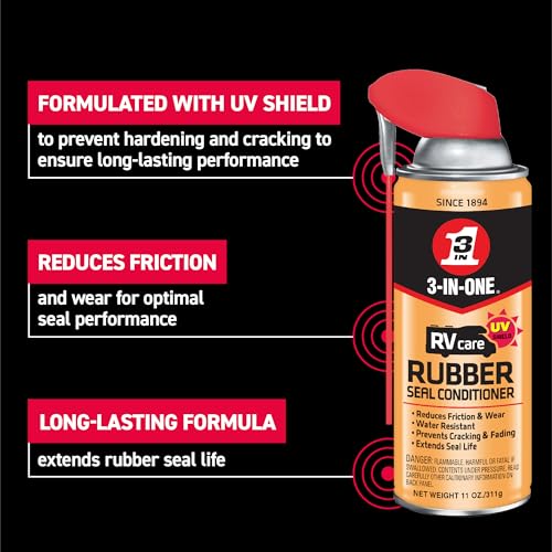 3-IN-ONE 3-IN-ONE RVcare Rubber Seal Conditioner with SMART STRAW SPRAYS 2 WAYS, 11 OZ - Outdoor-Depot.us
