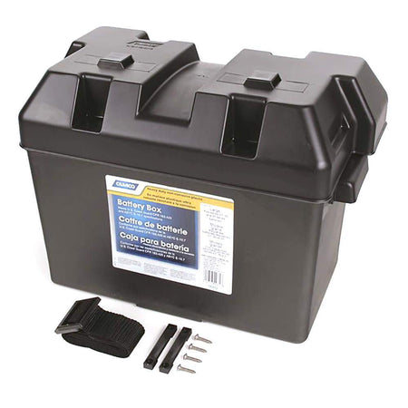 Camco Camco Large Battery Box with Straps and Hardware - Group 27, 30, 31 |Safely Stores RV, Automotive, and - Outdoor Depot