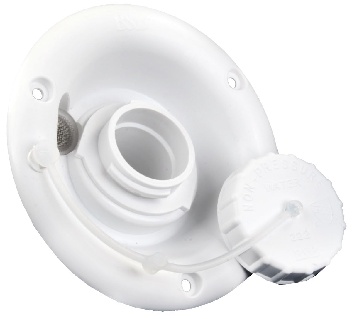 B&B Molders B&B Molders, 94247 Gravity Water Fill Dish – Polar White, UV-Stable Acrylonitrile Construction - Outdoor Depot