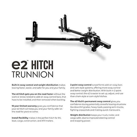 Fastway Fastway e2 2-Point Sway Control Trunnion Hitch, 92-00-0600, 6,000 Lbs Trailer Weight Rating, 600 Lbs - Outdoor Depot
