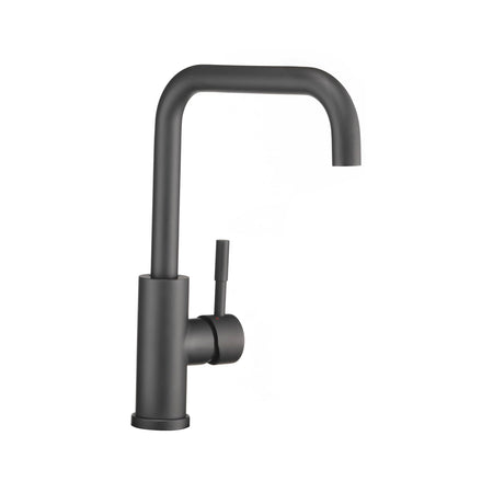 Dura Faucet Dura Faucet RV Streamline Squared-Arc Single Handle Kitchen Sink Faucet - Optional Deck Plate - Outdoor Depot