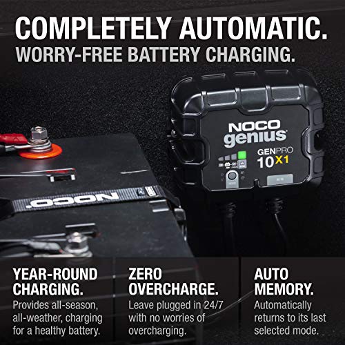 NOCO NOCO Genius GENPRO10X1: 1-Bank, 10A Onboard Battery Charger - 10A Per Bank, 12V Waterproof Marine - Outdoor Depot
