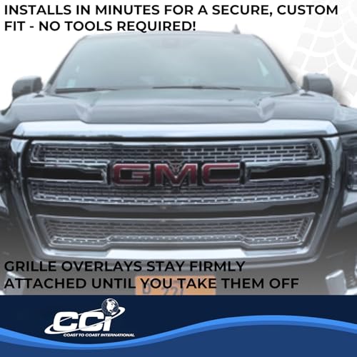 Coast to Coast International CCI Grille Insert GI179, Overlay, 2 Piece Set, Mesh Style, OEM Shape, Chrome - Outdoor Depot