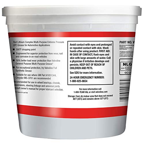 Valvoline Valvoline Multi-Vehicle High Temperature Red Grease 4 LB Tub - Outdoor Depot