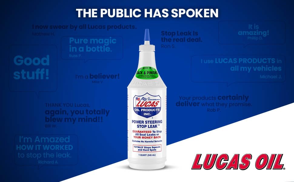 Lucas Oil Lucas Oil 10011 Power Steering Stop Leak - 1 Quart - Outdoor Depot