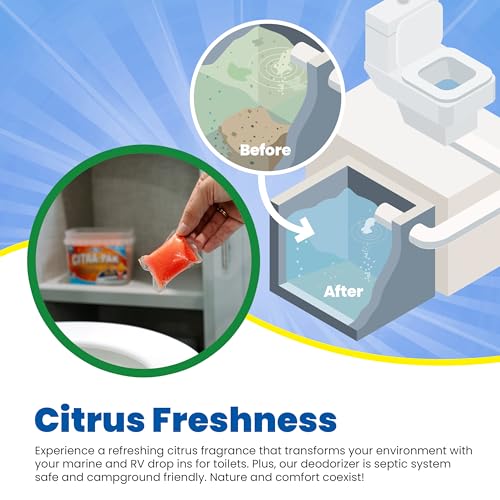 Walex Walex Citra-Pak RV/Marine Holding Tank Deodorizer Drop-Ins - Waste Breakdown & Odor Control, Cleans - Outdoor Depot