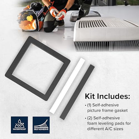 Camco Camco 14-Inch x 14-Inch Camper Roof A/C Gasket Kit - Features a Waterproof Compression Seal, - Outdoor Depot