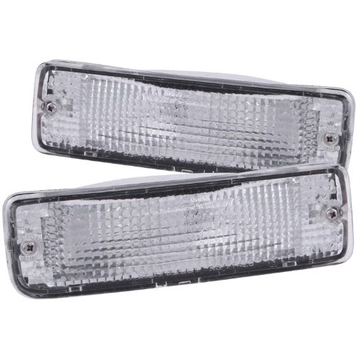 ANZO Euro Parking Lights Chrome Clear Lens Compatible with 1989-1995 Toyota Pickup 511019