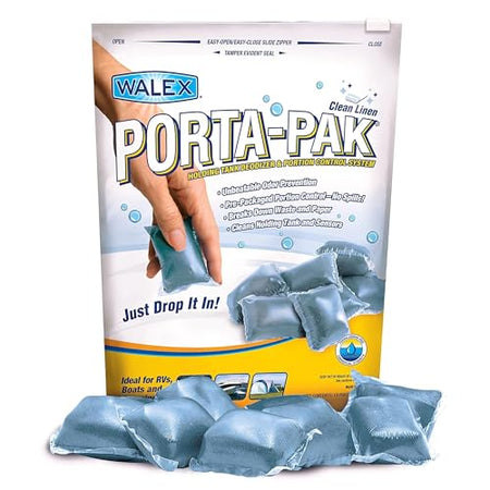 Walex Walex Porta-Pak Black Holding Tank Deodorizer & Portion Control System Drop-Ins - Rapid Breakdown of - Outdoor Depot