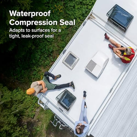 Camco Camco 14-Inch x 14-Inch Camper Roof A/C Gasket Kit - Features a Waterproof Compression Seal, - Outdoor Depot