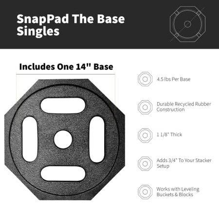 SnapPad SnapPad The Base Singles | RV Leveling Blocks, Adds 3/4" | 4.5 lbs & 1 1/8" | Must-Have Accessories - Outdoor Depot