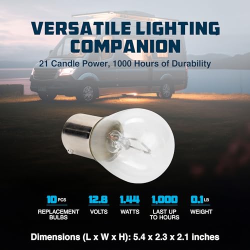 Camco Camco 54788 Replacement 1141 Auto/RV Backup Light Bulb - Box of 10 - Outdoor Depot