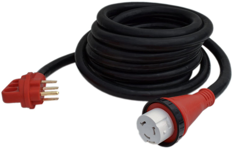 Valterra Valterra A10-5025ED Mighty Cord RV 50-Amp Detachable Power Cord, 25 ft., Red - Outdoor Depot