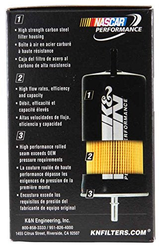 K&N K&N Gasoline Fuel Filter: High Performance Fuel Filter, Premium Engine Protection, Compatible with - Outdoor Depot