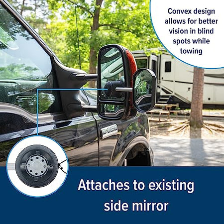 Camco Camco Tow-N-See Mirror | Features Quick and Simple Installation & Attaches to Existing Side Mirror | - Outdoor Depot