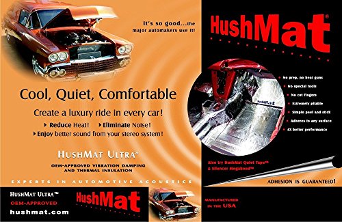 HushMat 10300 Trunk Kit - (10) 12" x 23" Black Ultra Sheets - 19.1 Square Feet