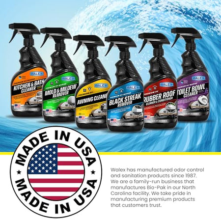 Walex Walex RV Rubber Roof Cleaner/Conditioner - Removes Dirt, Road Grime, Tree Sap, Bird Droppings & More, - Outdoor Depot