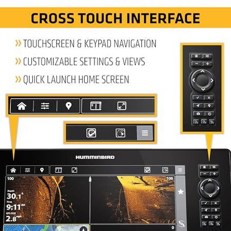 Humminbird Humminbird XPLORE 12 GPS Fish Finder, MEGA Side Imaging+ & HD Touchscreen (Control Head Only) - Outdoor Depot