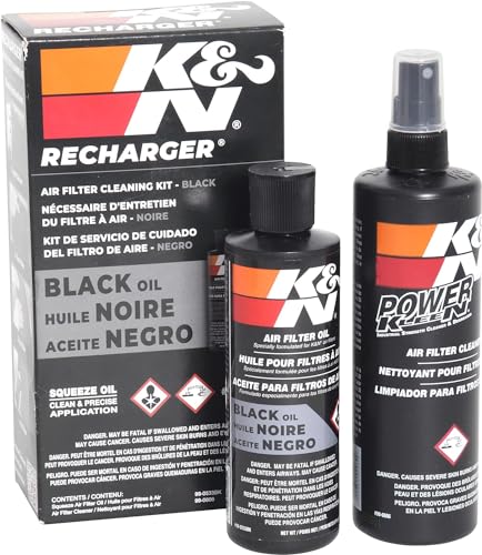 K&N K&N Air Filter Cleaning Kit: Squeeze Bottle Filter Cleaner and Black Oil Kit; Restores Engine Air Filter - Outdoor Depot