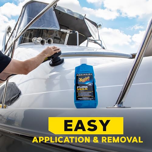 Meguiar's Meguiar's M5616 Marine/RV Pure Wax Carnauba Blend, Long-Lasting Liquid Wax for Protecting Gel - Outdoor Depot