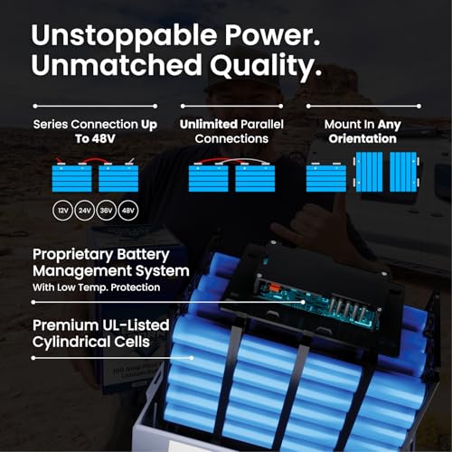 Battle Born Batteries 100Ah 12V GC2 Heated Lithium-Ion (LiFePO4) RV, Marine, Solar, & Off Grid Battery - - Outdoor-Depot.us