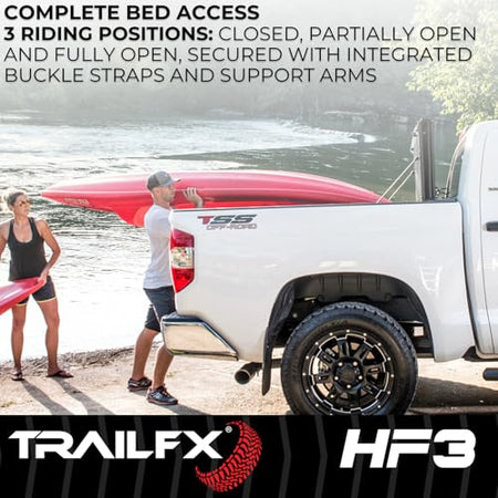 Trailfx TrailFX Hard Tri-Fold Truck Bed Tonneau Cover Fits 2019-2025 Ram 1500 5.7 Foot Bed No RamBox Gloss - Outdoor Depot