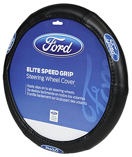 Plasticolor Plasticolor 006725R01 Ford Elite Premium Logo Steering Wheel Cover - Outdoor Depot