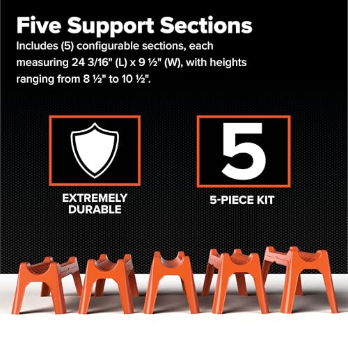 Camco Camco Rhino RV Sewer Hose Support Kit - Extends Over Uneven Terrain for Easy Drainage - Supports Up to - Outdoor Depot
