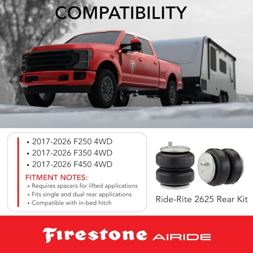 Airide Firestone Airide 2625 Rear Air Spring Kit fits 2017-2026 F250 F350 4WD | Load Capacity of 5,000 - Outdoor Depot